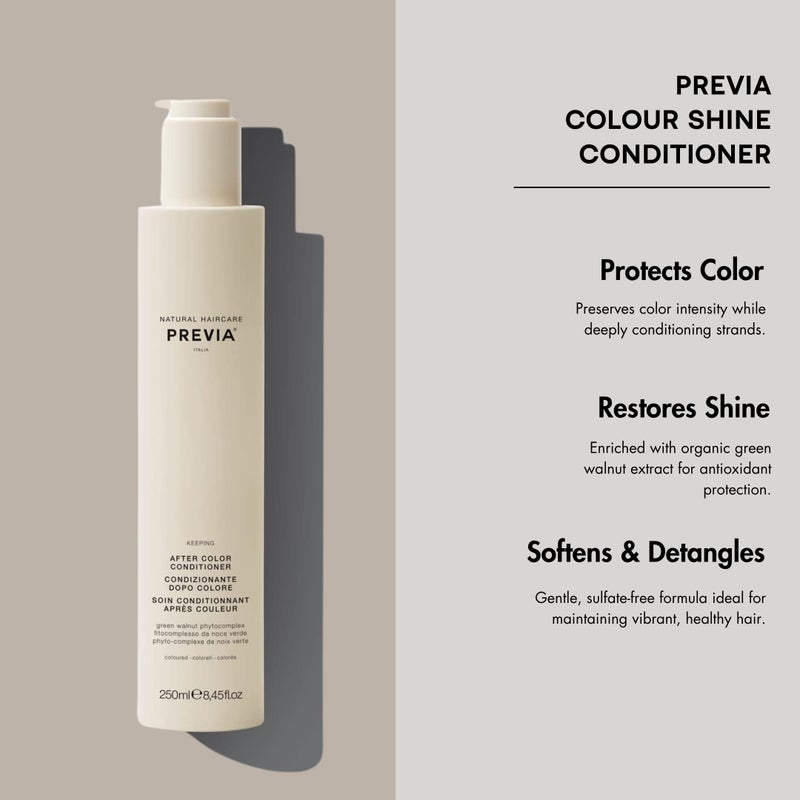 PREVIA Keeping Organic Green Walnut Colour Shine Coloured Hair Conditioner 250 ml - Image 2